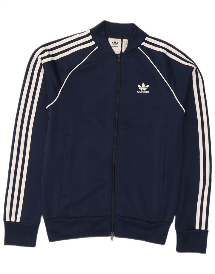 Giacca da ginnastica da uomo Adidas XS in poliestere blu navy