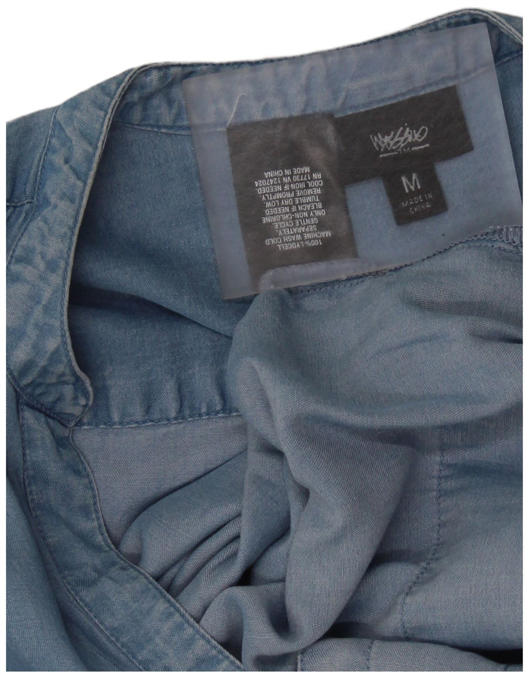 Mossimo Tutina senza maniche da donna UK 12 Lyocell blu medio