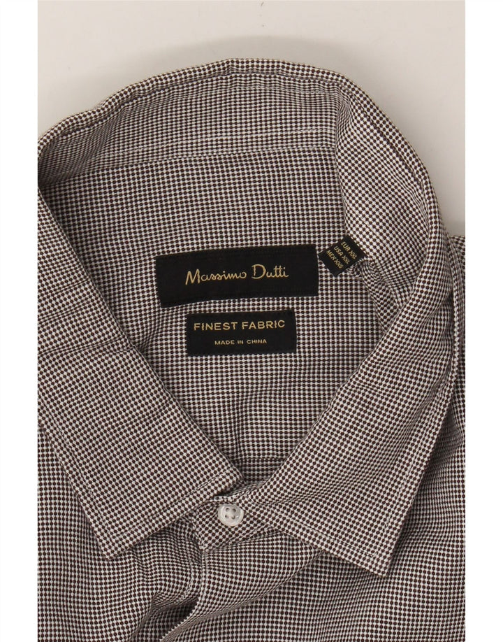 MASSIMO DUTTI Mens Shirt 2XL Grey Pinstripe Vintage Massimo Dutti and Second-Hand Massimo Dutti from Messina Hembry 