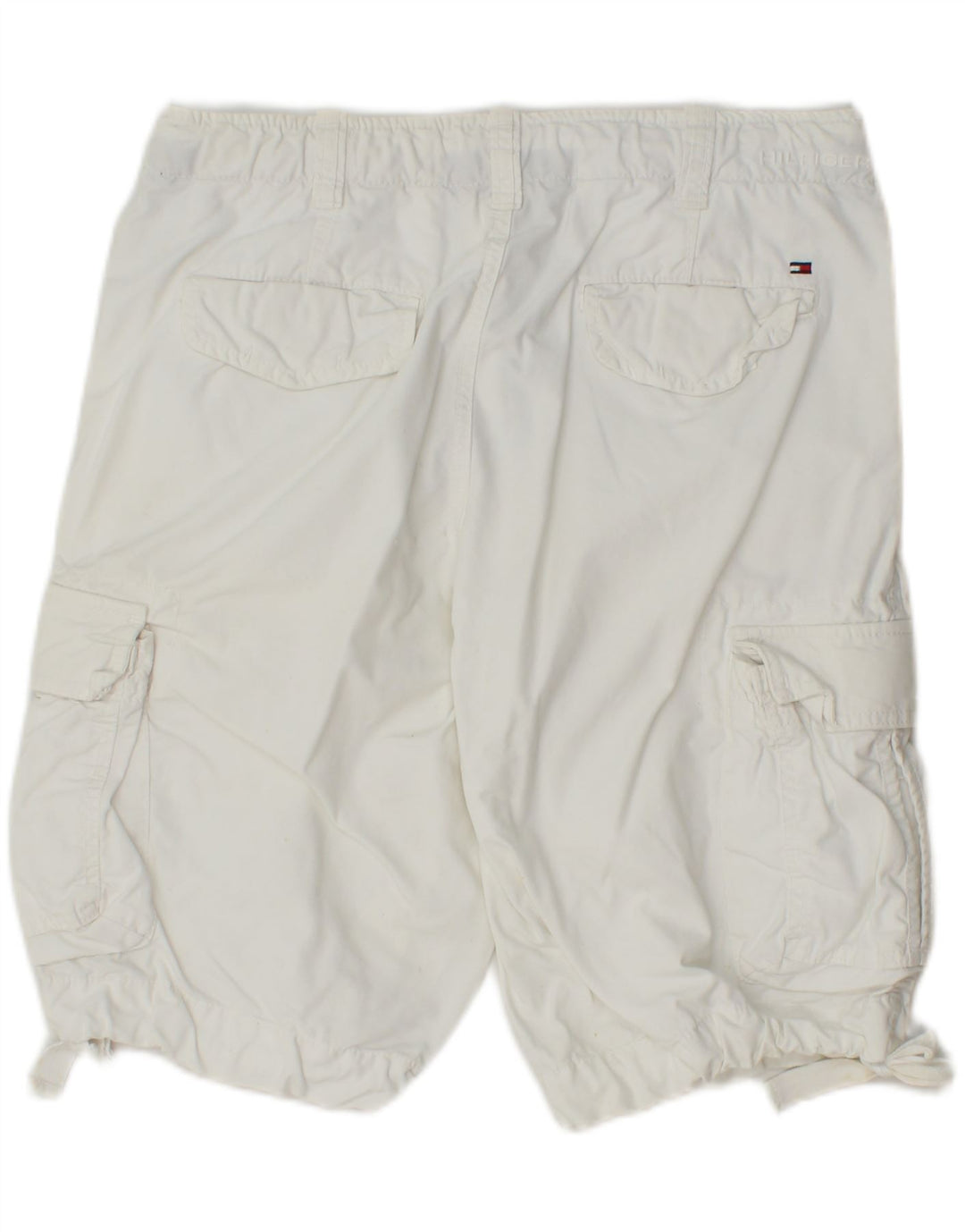 TOMMY HILFIGER Mens Cargo Shorts W31 Medium White Cotton Vintage Tommy Hilfiger and Second-Hand Tommy Hilfiger from Messina Hembry 