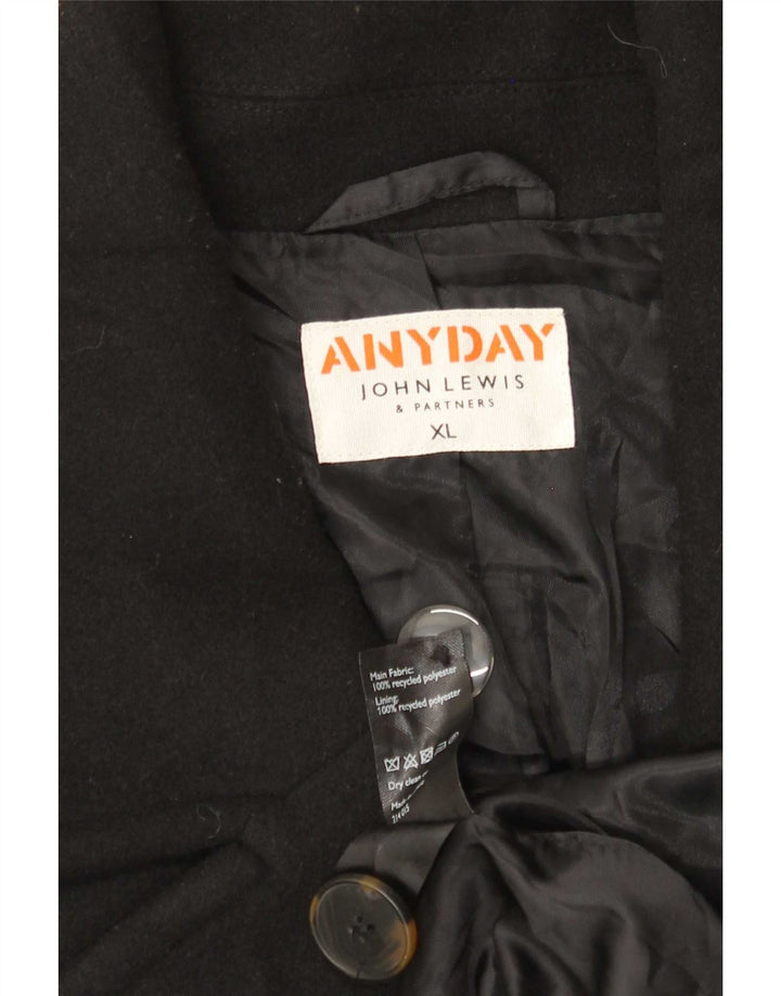 Cappotto doppiopetto oversize da donna John Lewis UK 18 XL poliestere nero