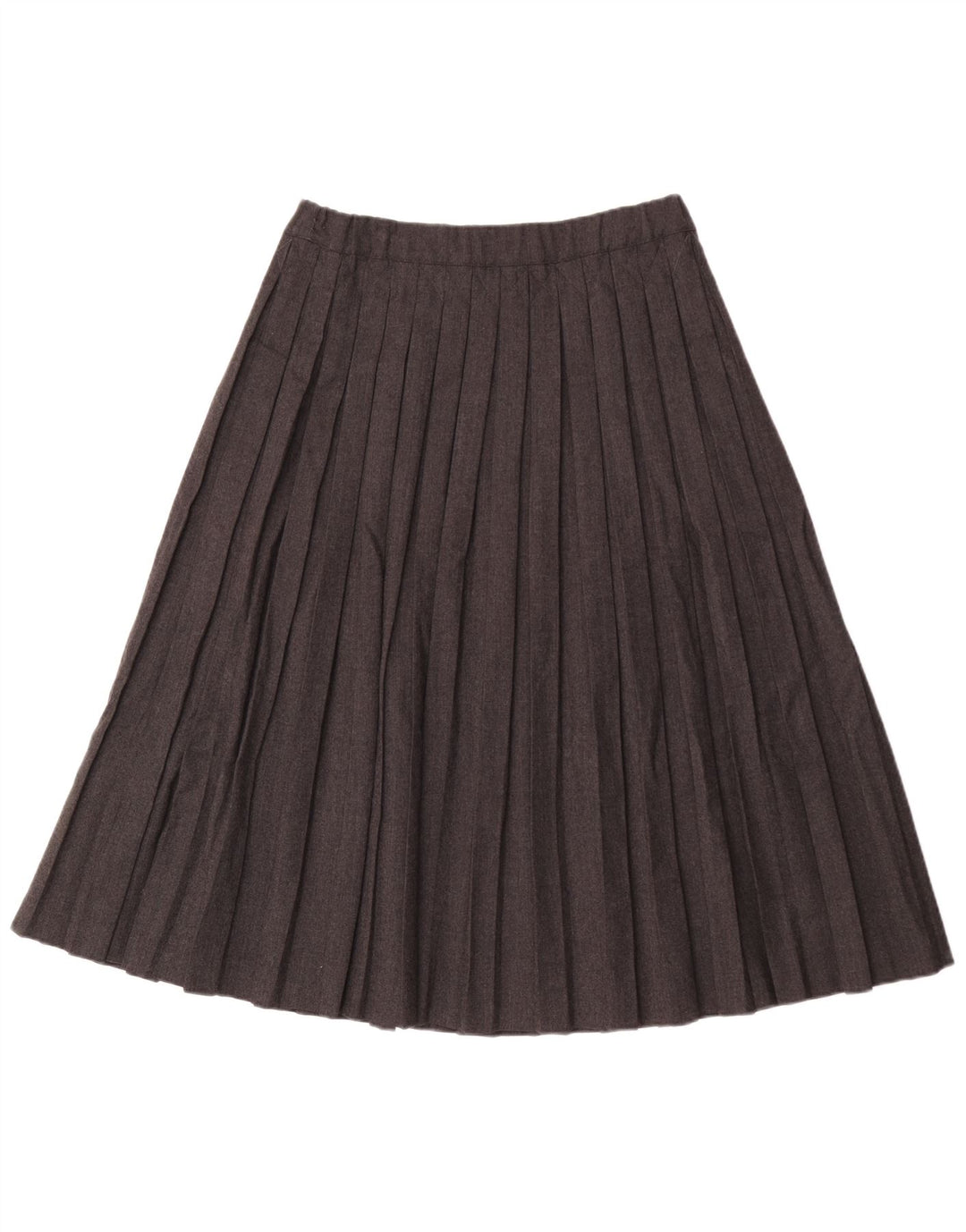 Gonna a pieghe vintage da donna IT 42 media W30 lana grigia