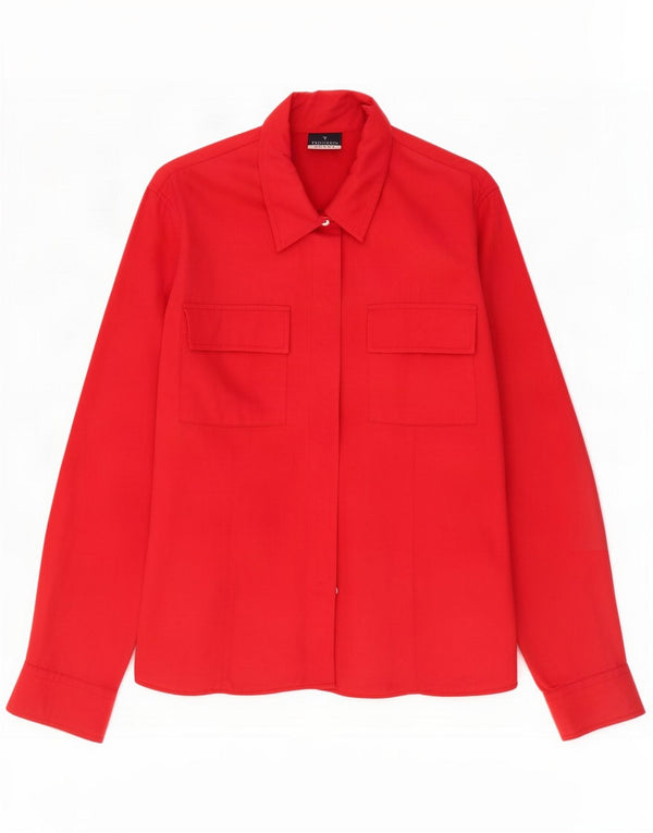 Camicia Donna Trussardi UK 16 Large Rossa In Viscosa