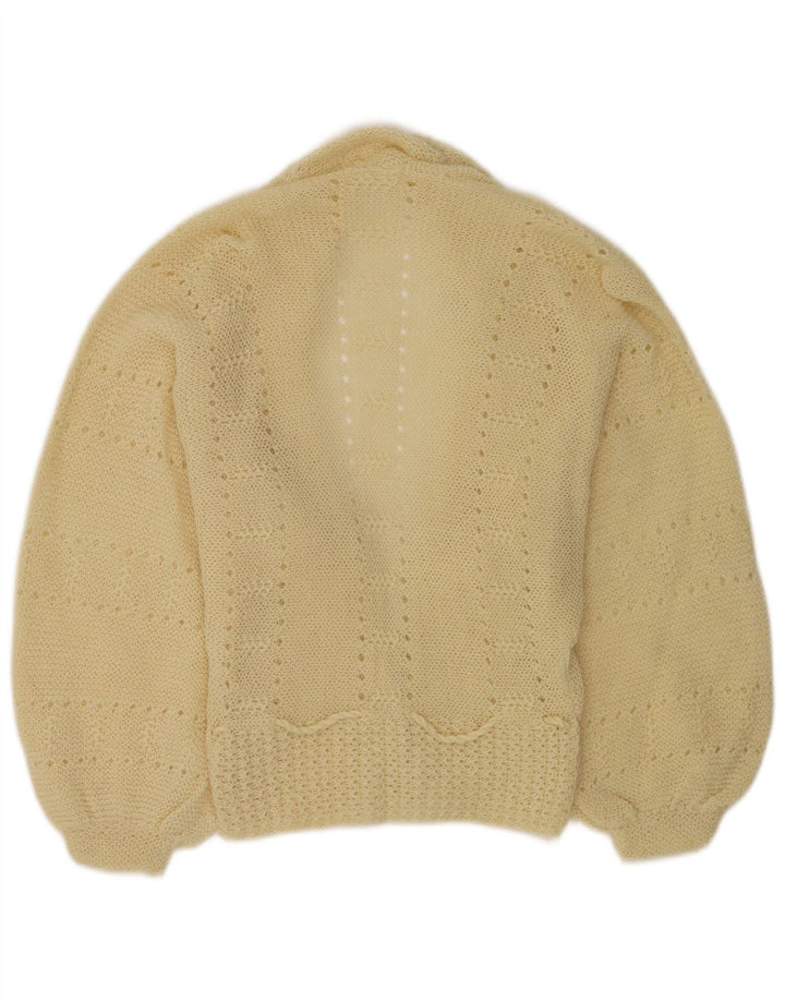 Maglione cardigan da donna vintage UK 14 Beige medio