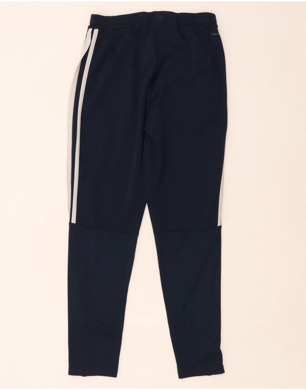 Pantaloni da tuta Adidas Climalite da uomo medi in poliestere blu navy