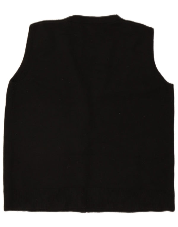 Maglione cardigan senza maniche da donna Marks & Spencer UK 12 medio nero
