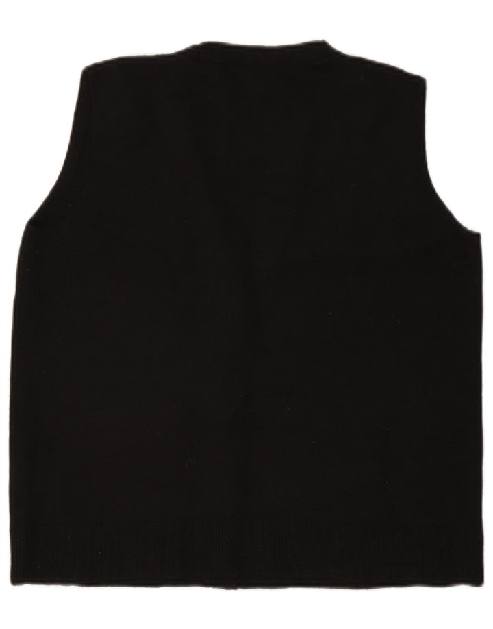 Maglione cardigan senza maniche da donna Marks & Spencer UK 12 medio nero