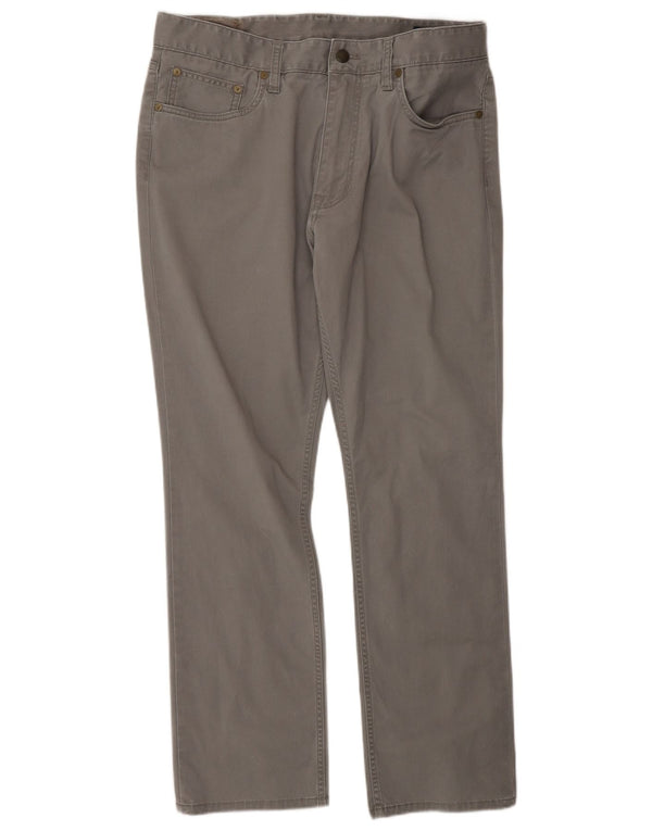 Pantaloni casual dritti da uomo Polo Ralph Lauren W34 L30 cotone grigio