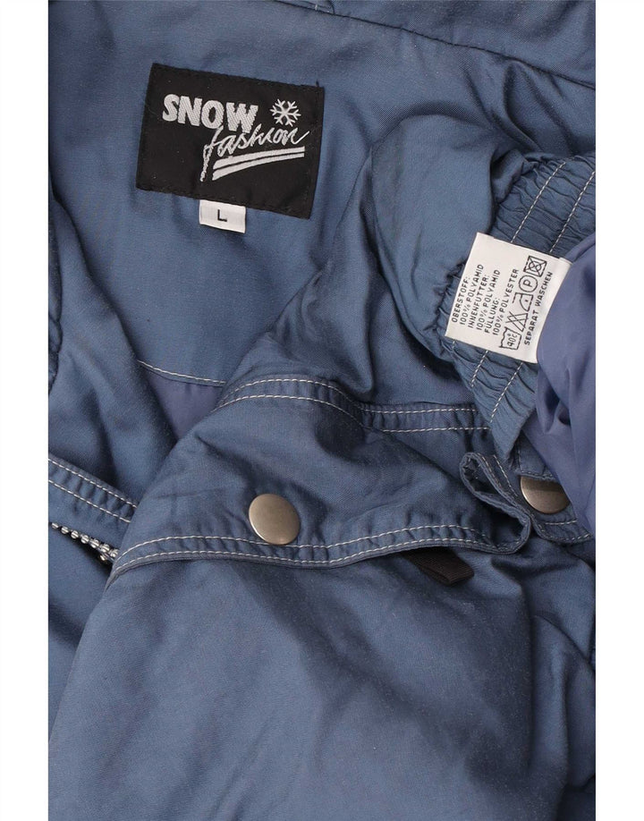 Giacca a vento vintage da uomo vestibilità ampia UK 40 grande poliestere blu