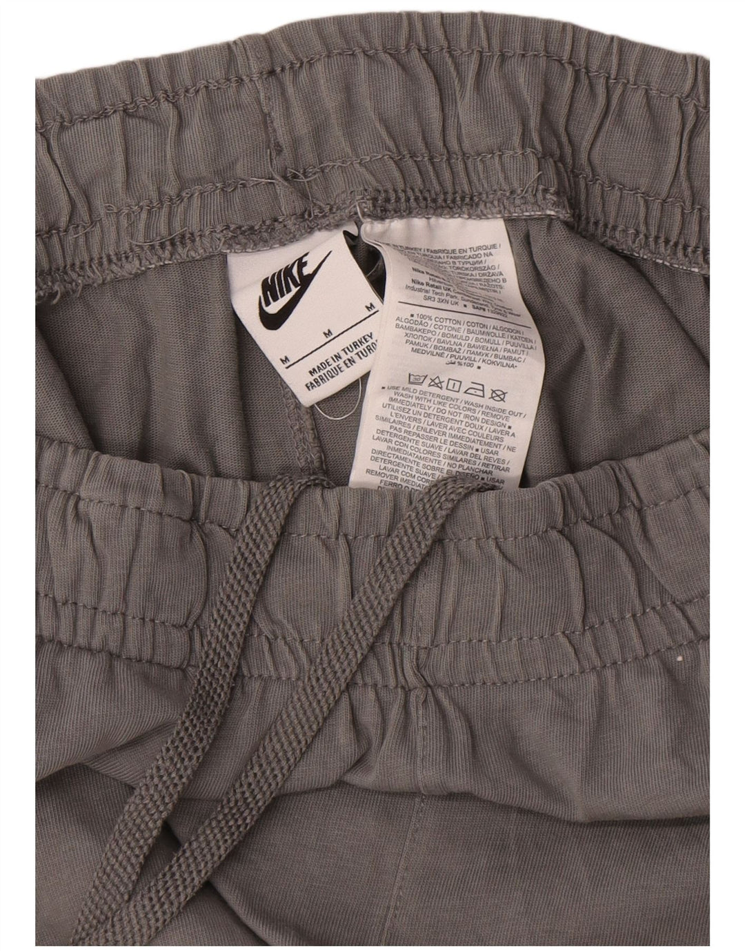 Pantaloncini sportivi Nike da uomo in cotone grigio medio