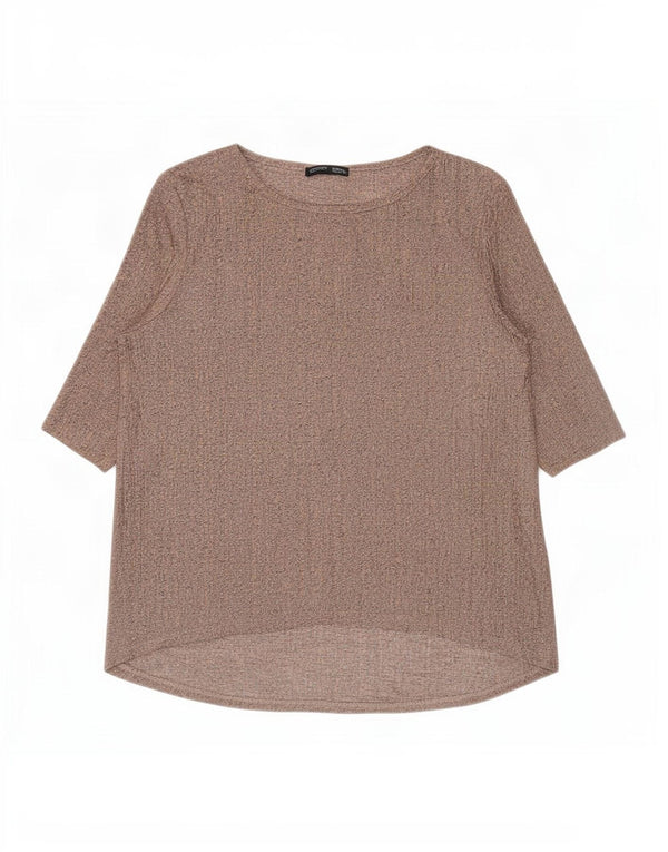 Top Zara Donna Manica 3/4 UK 10 Small Rosa