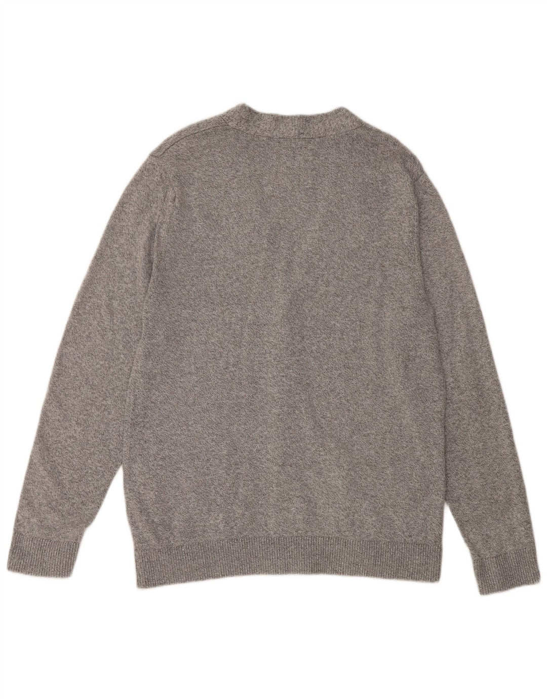 Maglione cardigan da donna Hollister in cotone screziato grigio medio