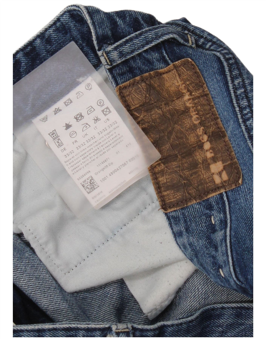Jeans dritti da donna Hugo Boss W33 L32 cotone blu