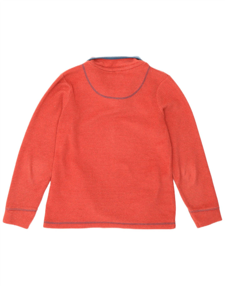 Maglione in pile da donna con collo con zip Weird Fish UK 12 poliestere rosso medio