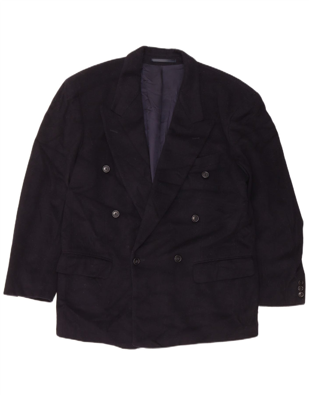 Giacca blazer doppiopetto da uomo Hugo Boss EU 48 lana blu navy media