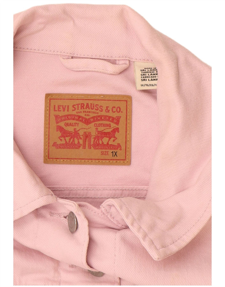 Giacca in denim da donna Levi's UK 18 XL cotone rosa