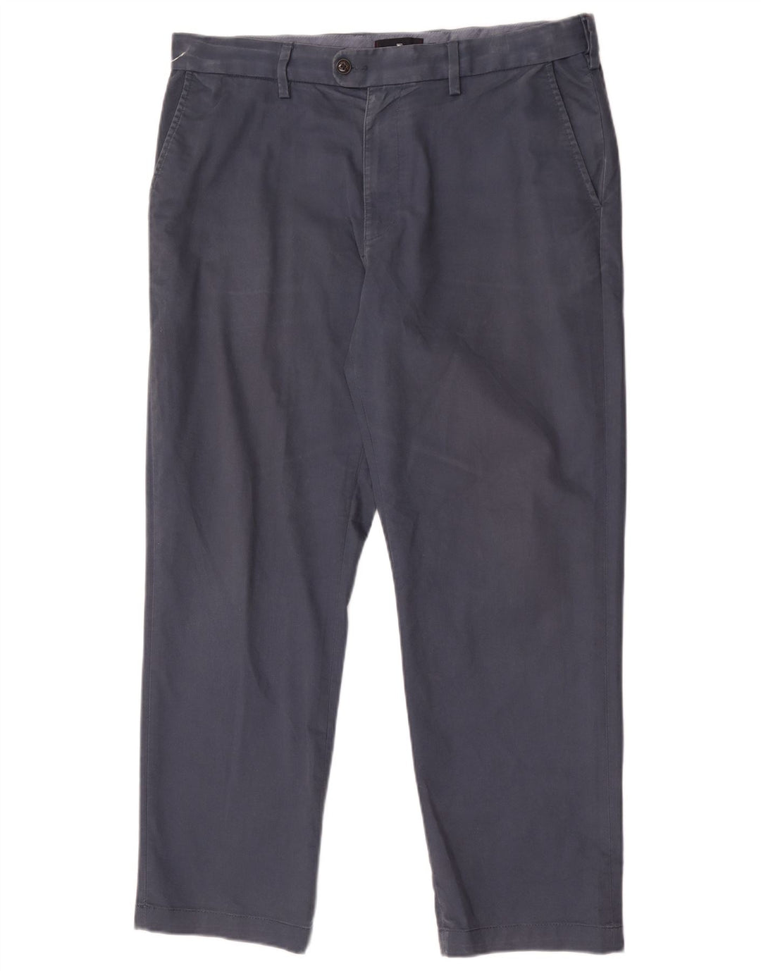 Pantaloni da abito dritti Marks & Spencer da uomo blu Harbour W36 L29 Navy