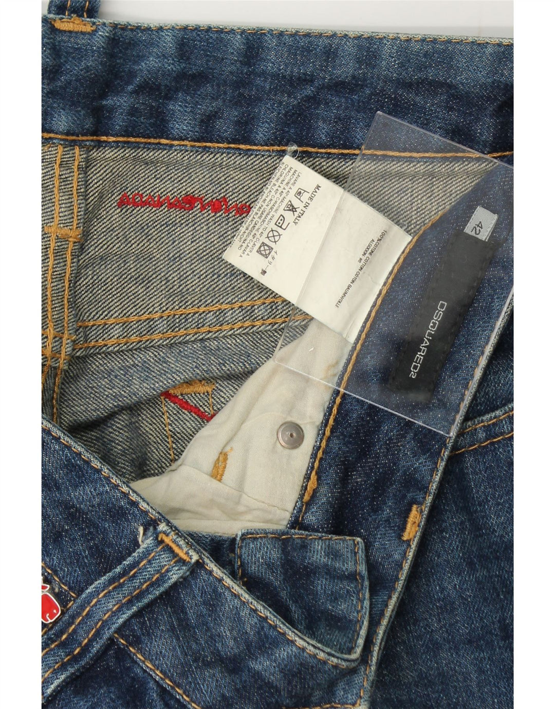 DSQUARED2 Womens Slim Jeans IT 42 Medium W30 L36 Blue Cotton Vintage Dsquared2 and Second-Hand Dsquared2 from Messina Hembry 