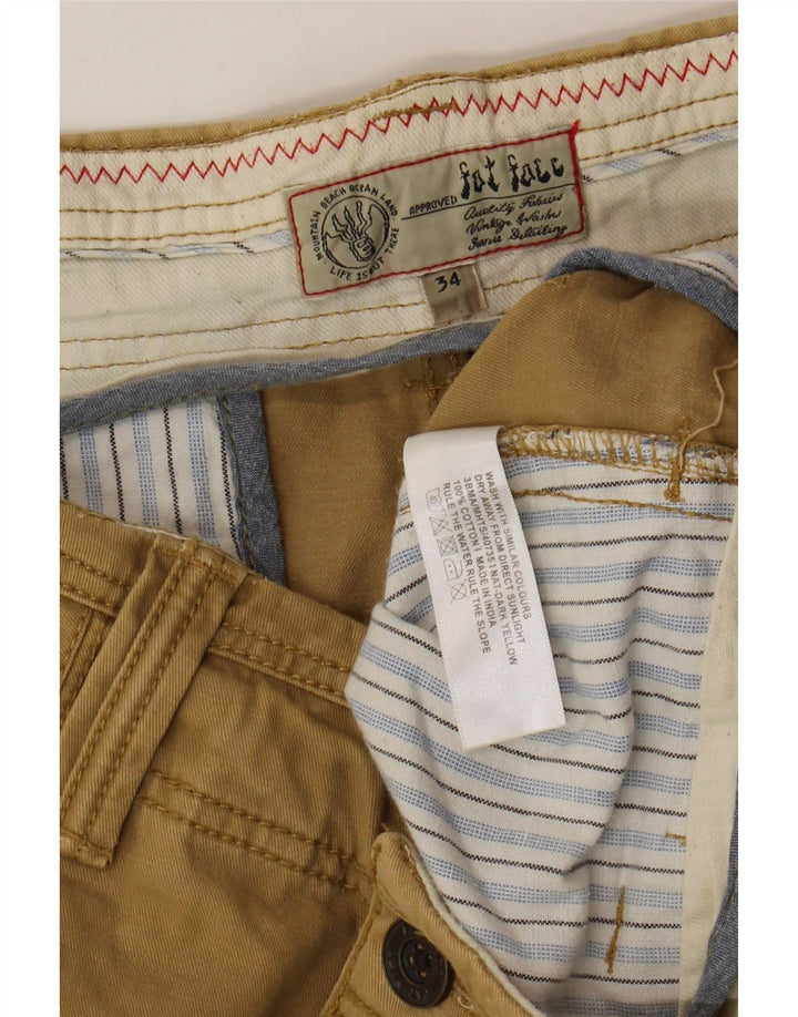 Pantaloncini chino da uomo FAT FACE W34 Large in cotone beige