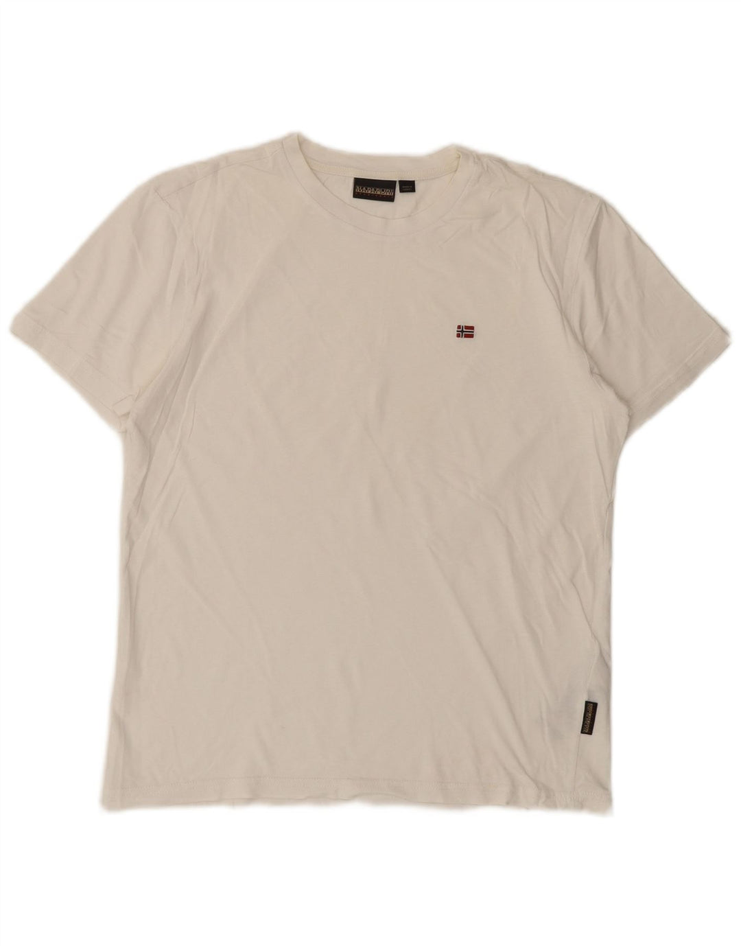 T-shirt da uomo Napapijri Top Small in cotone bianco