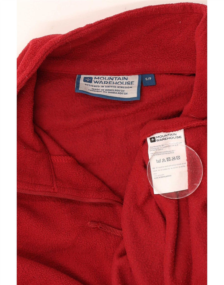 Mountain Warehouse Maglione in pile da uomo con collo e zip piccolo poliestere rosso