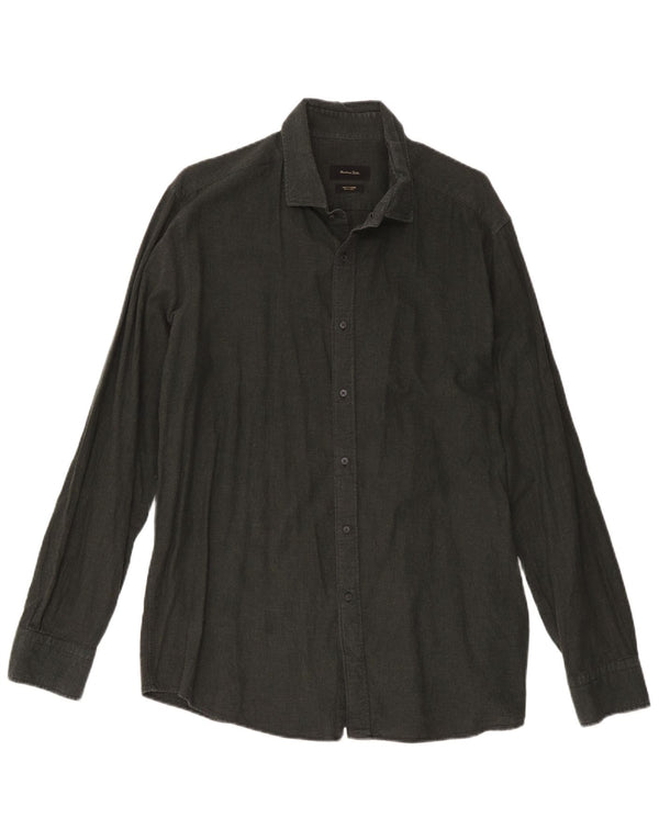 Camicia Uomo Massimo Dutti Pied De Poule Verde Medio