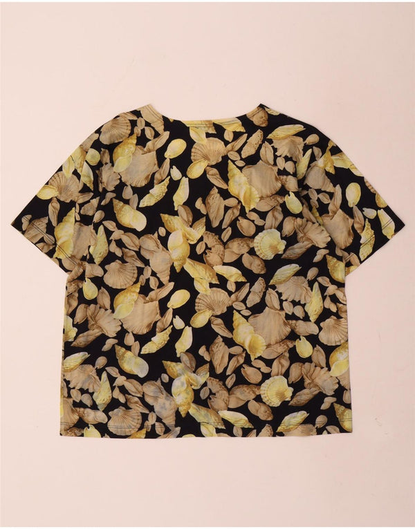 T-shirt da donna LES COPAINS UK 16 Grande cotone floreale multicolore