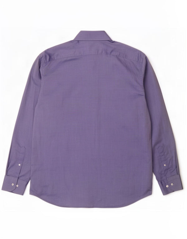 Camicia da uomo vestibilità regolare Hugo Boss taglia 46 18 2XL cotone blu