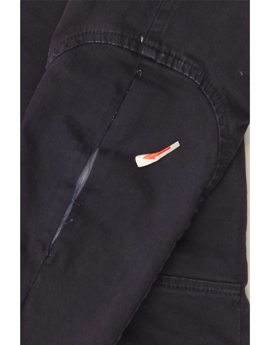 Giacca da motociclista corta da donna Zara UK 14 grande in cotone blu navy
