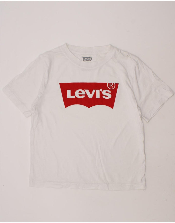 LEVI'S Girls Graphic T-Shirt Top 11-12 Years White Vintage Levi's and Second-Hand Levi's from Messina Hembry 
