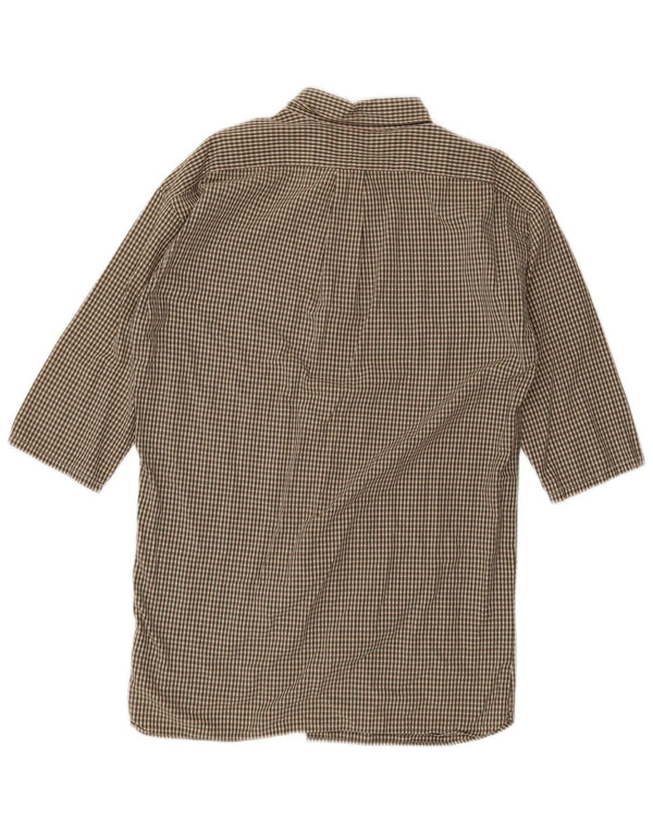 Ralph Lauren Mens MCMEEL 1/2 Sleeve Shirt XL Green Gingham Cotton
