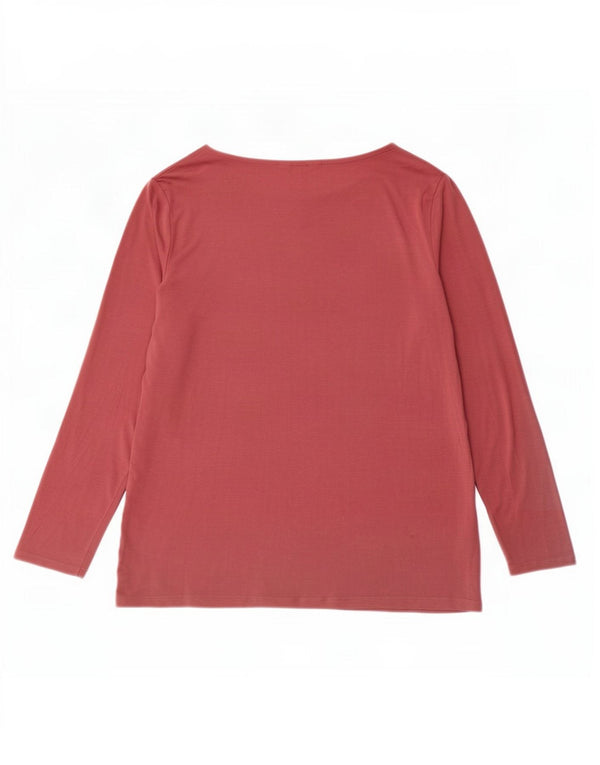 Crew Clothing Top da donna a maniche lunghe UK 12 Medio Rosa Modale