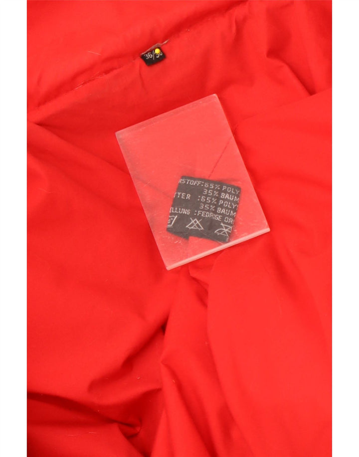 Cappotto imbottito oversize da donna vintage EU 36/38 piccolo poliestere rosso