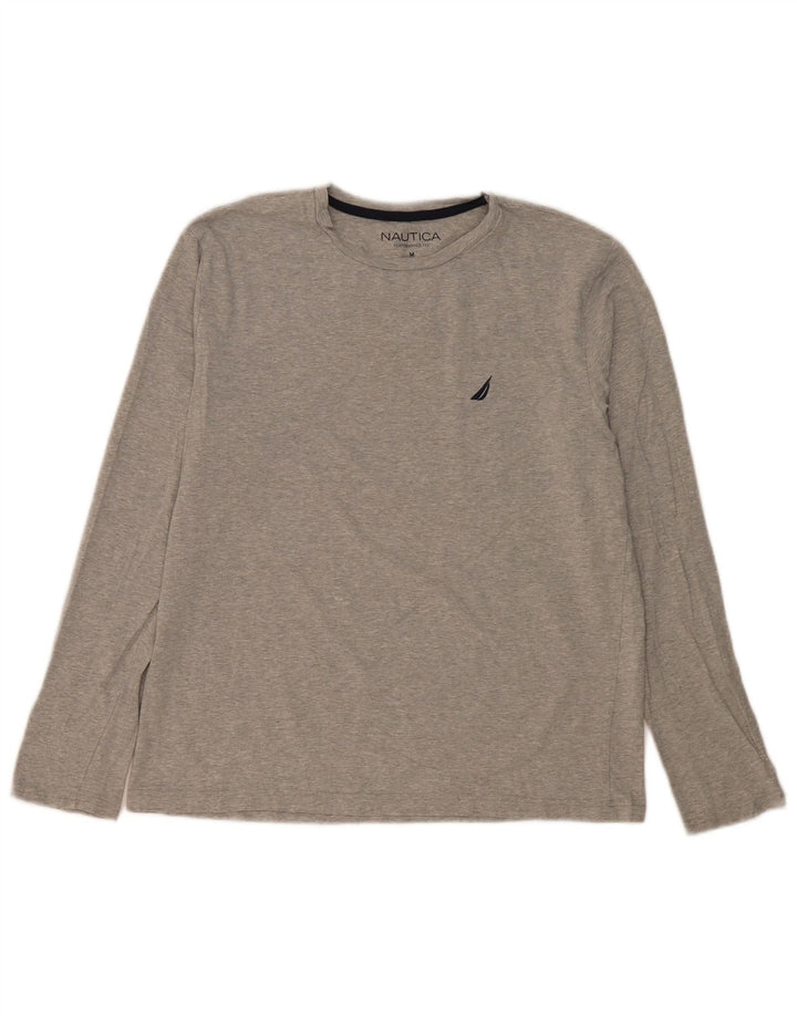 Nautica Top da uomo a maniche lunghe in cotone mélange grigio medio
