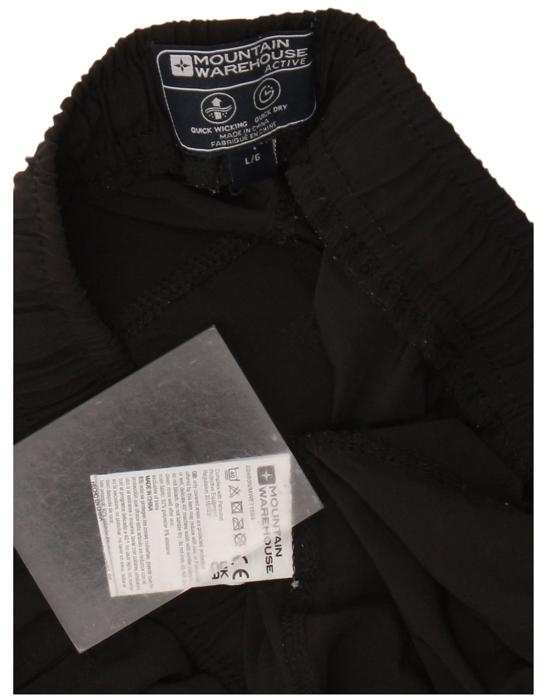 Pantaloncini sportivi da uomo Mountain Warehouse grandi in poliestere nero