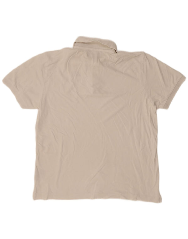 Polo Kappa Uomo Large Bianca In Cotone