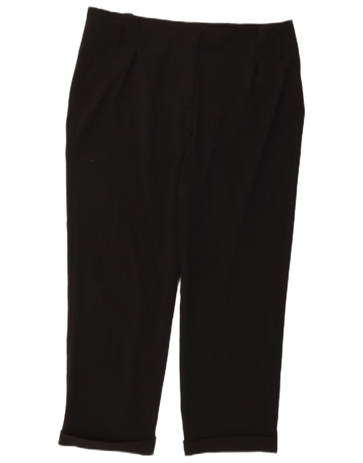 CALVIN KLEIN Pantaloni corti dritti da donna US 12 Large W36 L26 Neri