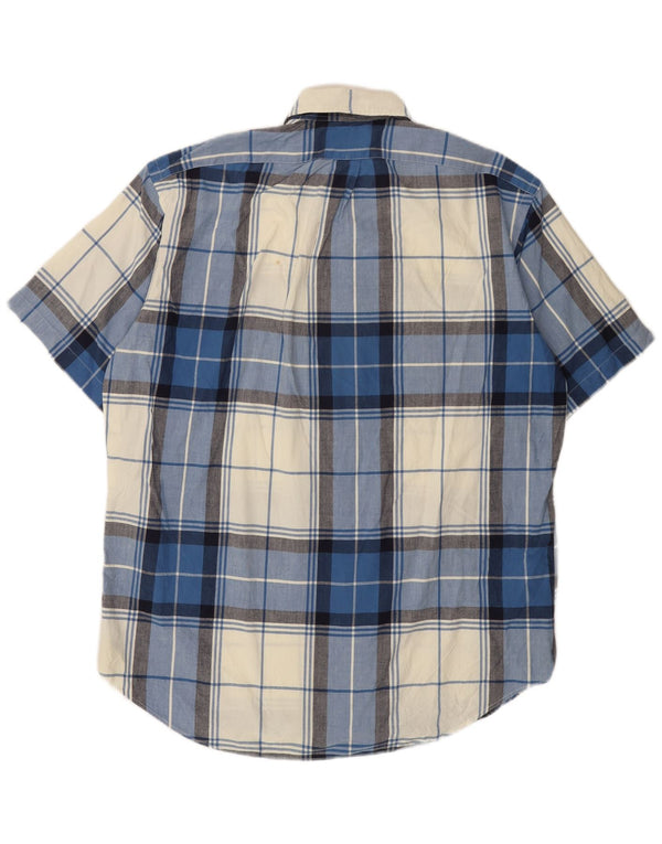 Polo Ralph Lauren Camicia da uomo a maniche corte Blake di grandi dimensioni in cotone a quadri blu