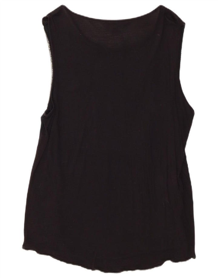 Top in camicetta senza maniche da donna Zara UK 12 medio nero