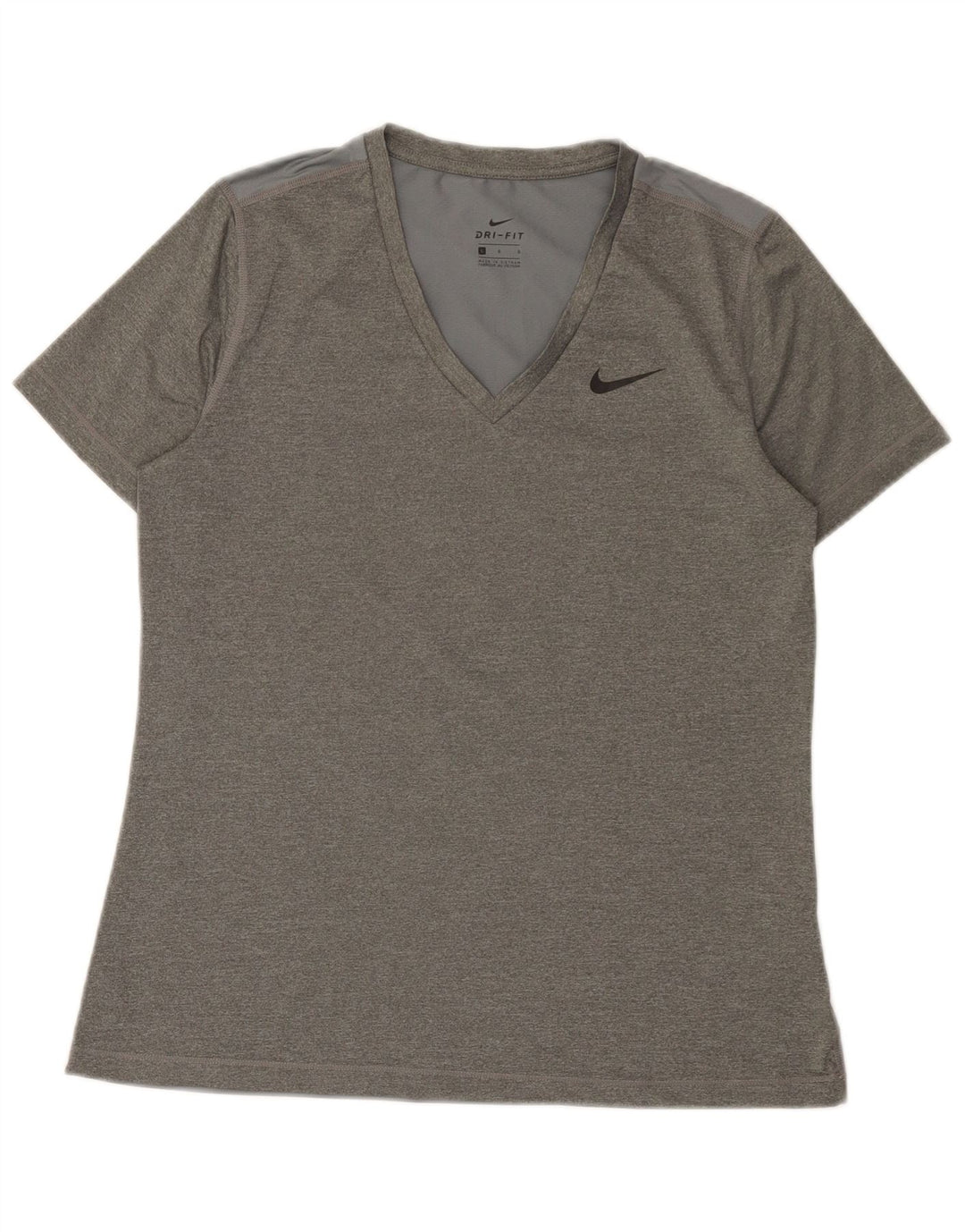T-shirt Nike Dri Fit da donna, taglia UK 14, grande, in poliestere grigio