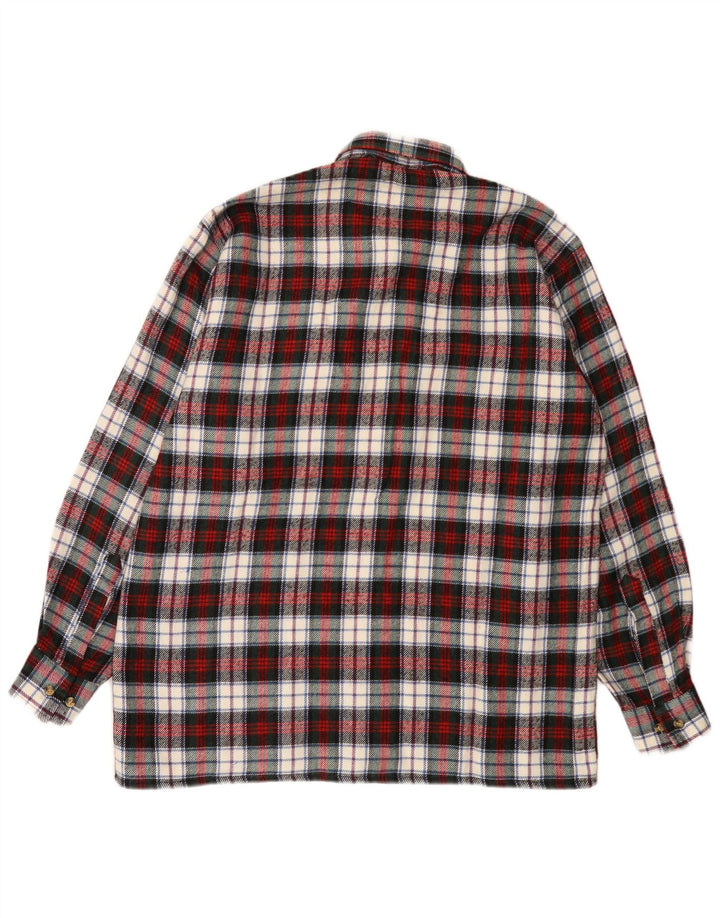Camicia da uomo in flanella Follie, lana a quadri rossi grandi
