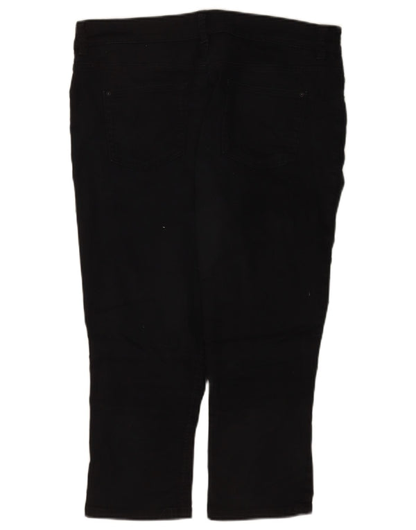 Marks & Spencer Womens Capri Skinny Jeans UK 14 Large W34 L21 Black Cotton