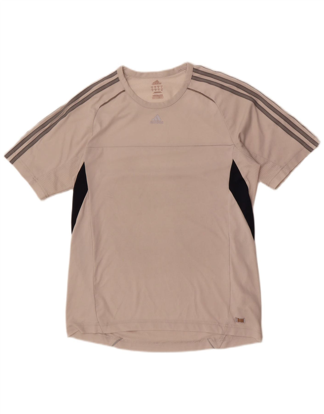 T-shirt Adidas Climacool da uomo Top in poliestere color block bianco medio