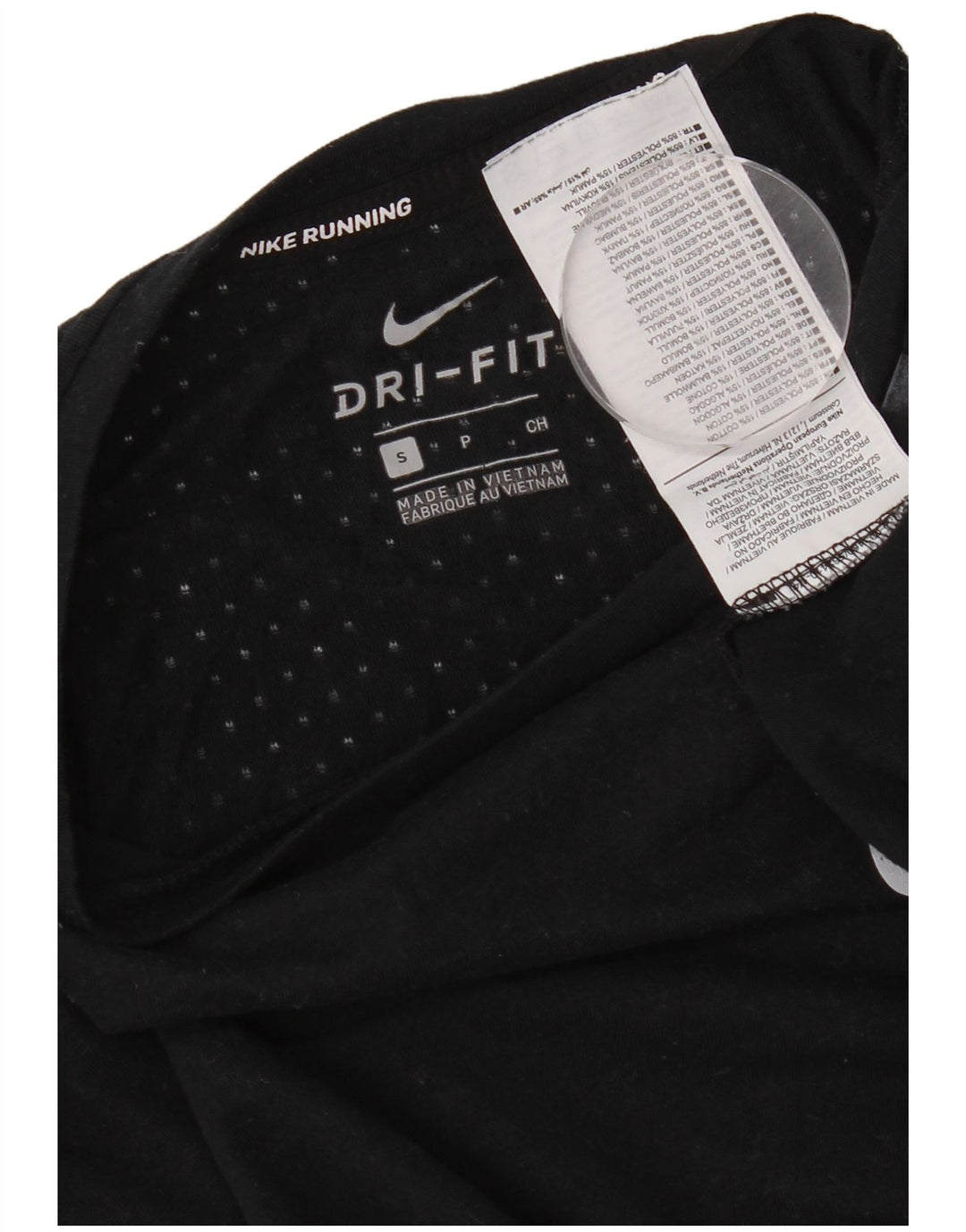 T-shirt da running da uomo Nike Top Small nera in poliestere