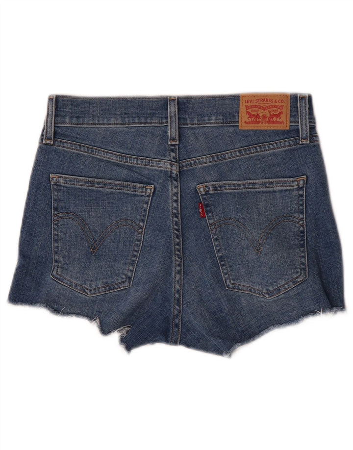 Pantaloncini di jeans invecchiati Levi's da donna W26 piccoli blu