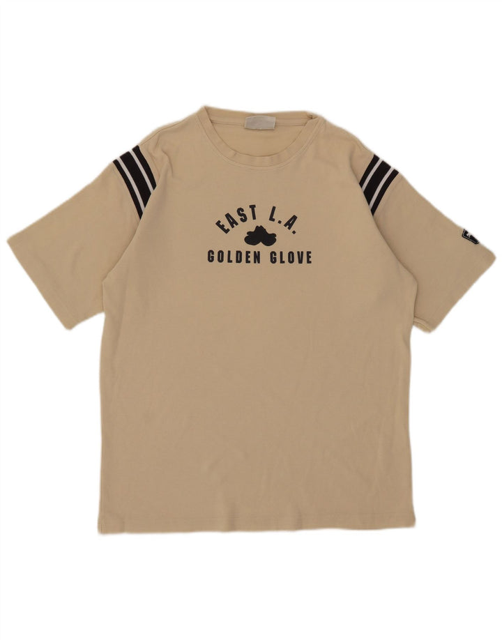 T-shirt grafica da uomo Puma in cotone beige medio