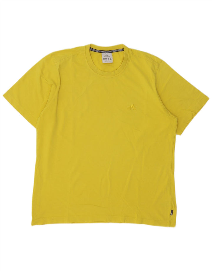 Maglietta Adidas da uomo Top Large in cotone giallo
