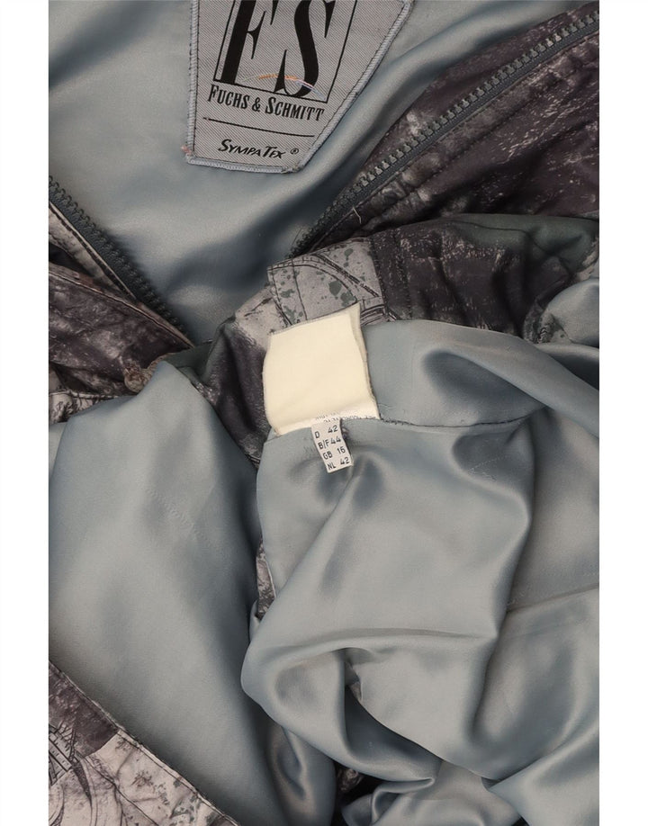 Giacca antipioggia ampia da donna FUCHS & SCHMITT UK 16 grande patchwork grigio