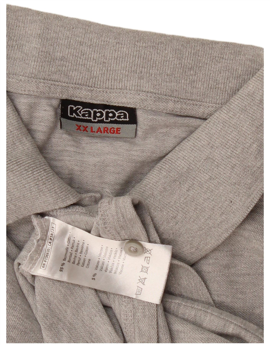 Polo Kappa Uomo 2XL Cotone Grigio