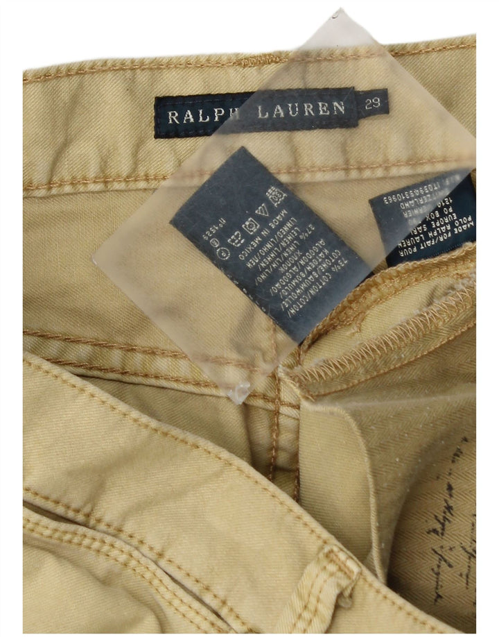 Pantaloni casual slim da donna RALPH LAUREN W29 L34 Cotone beige